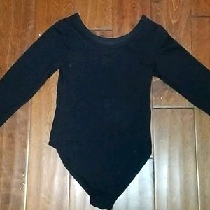 Black long-sleeve leotard